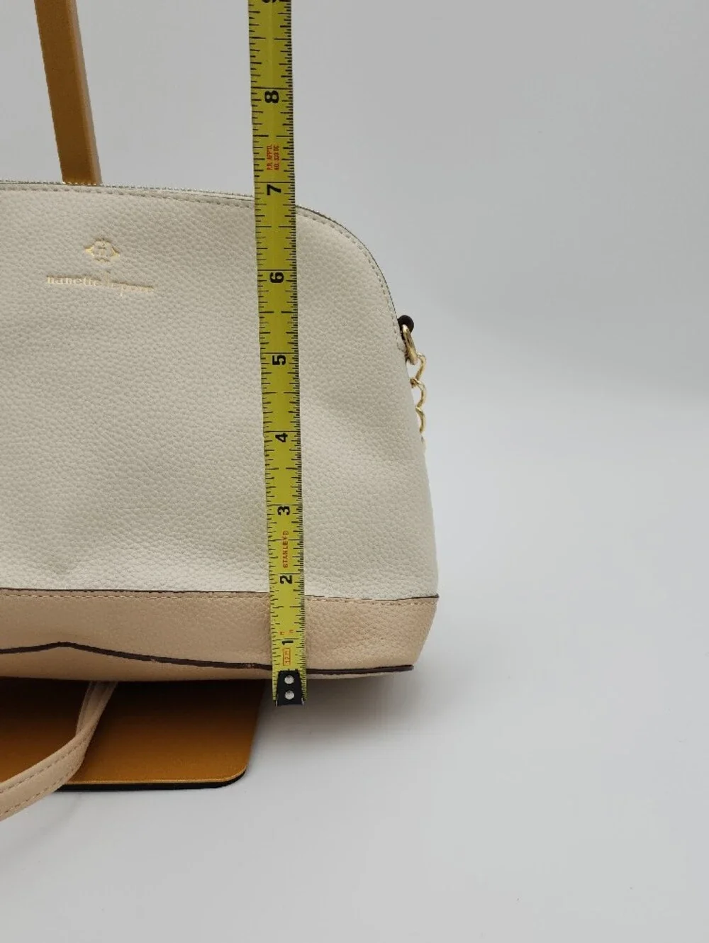 Nanette Lepore Cream and Beige Crossbody Bag